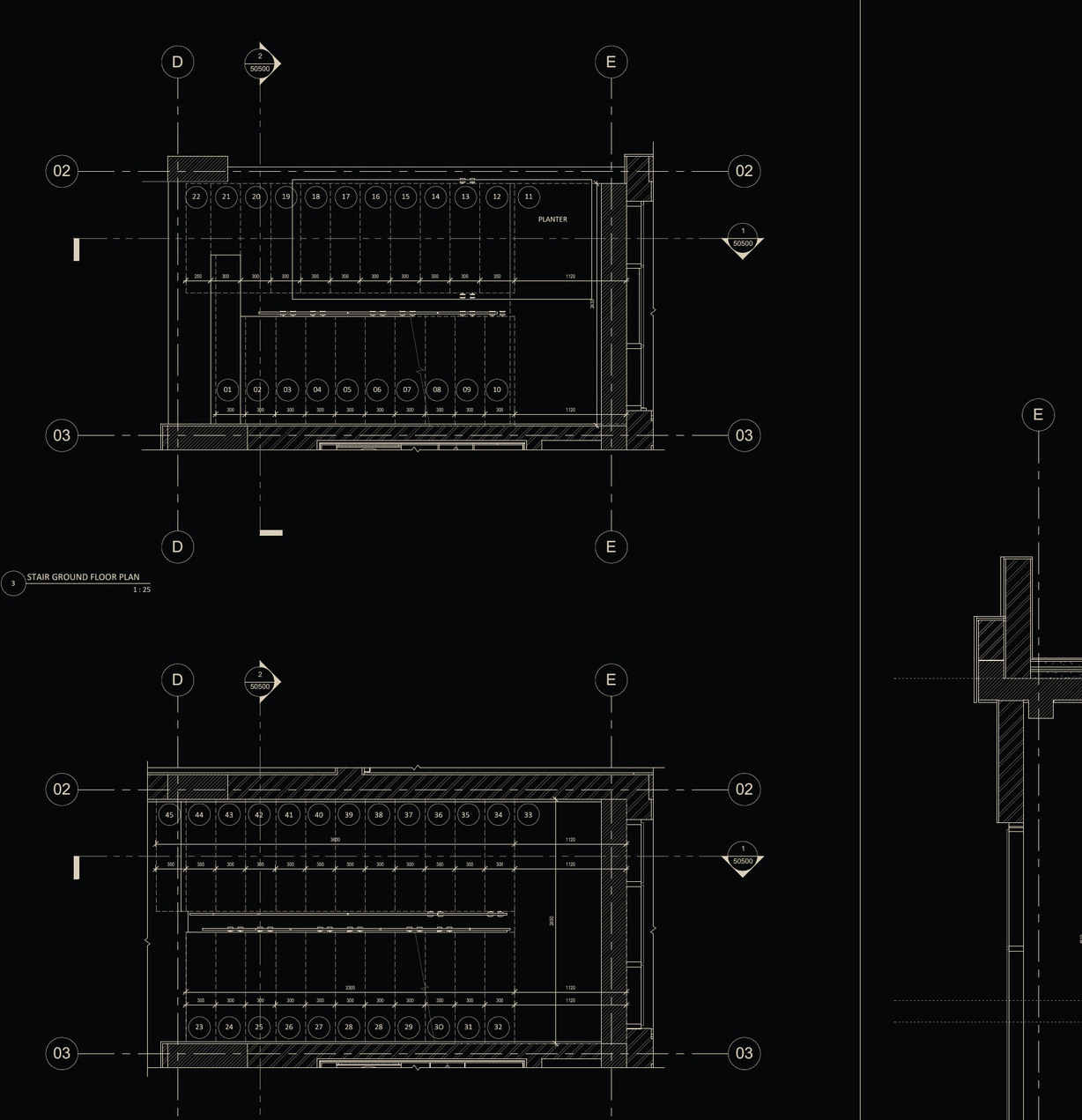 Original stair isometric extracted from the drawing