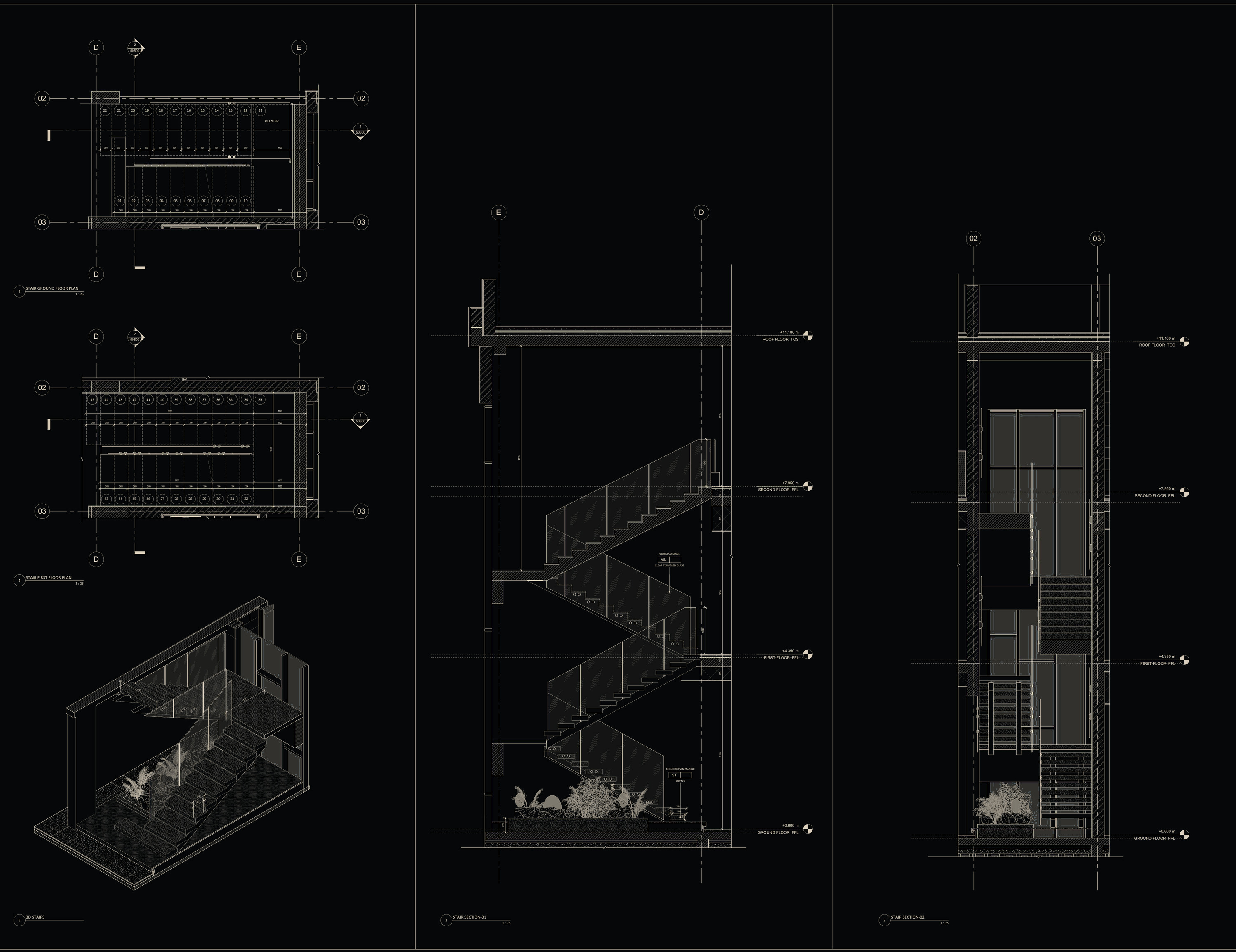 Full inverted stair details sheet