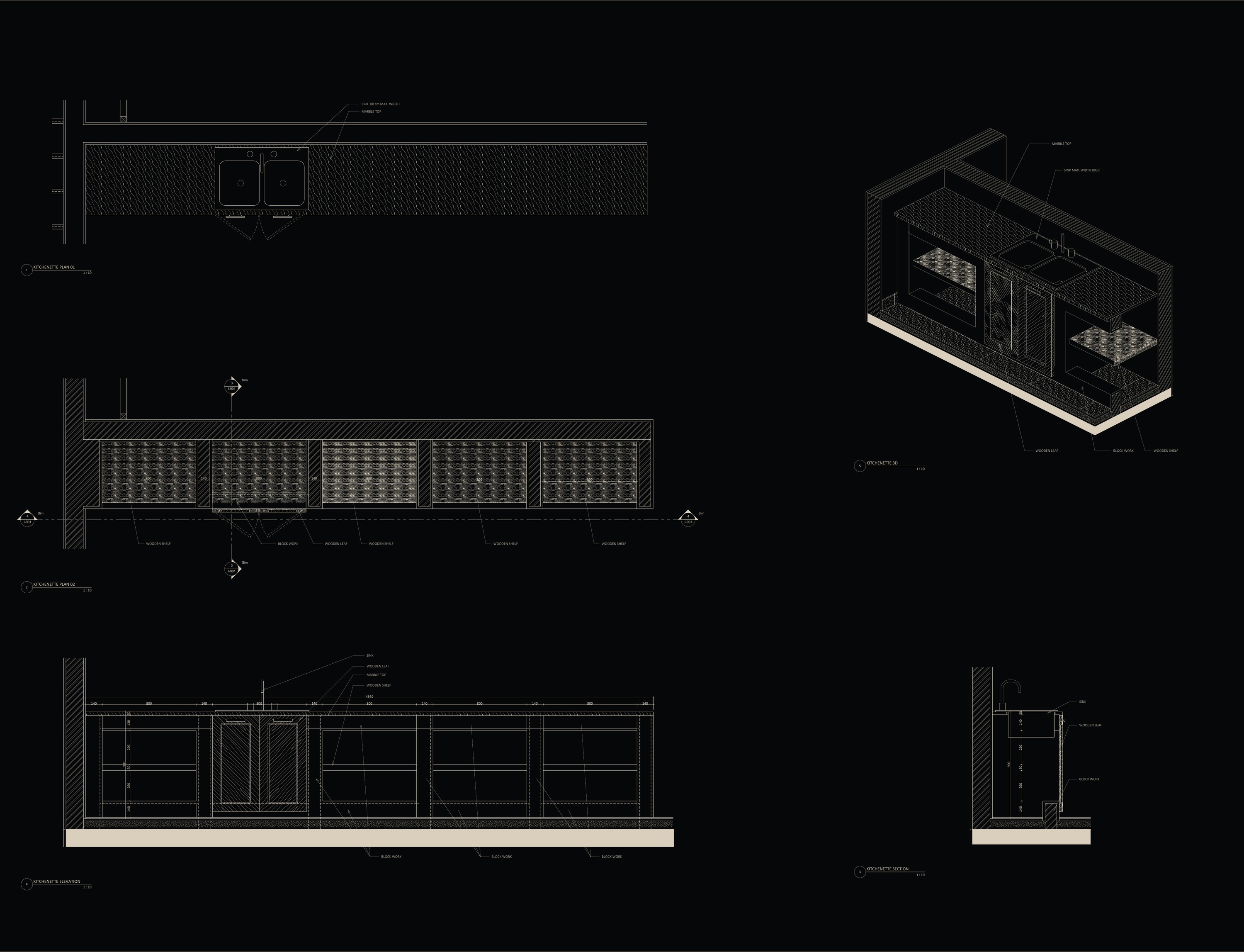 Full I-901 kitchenette details